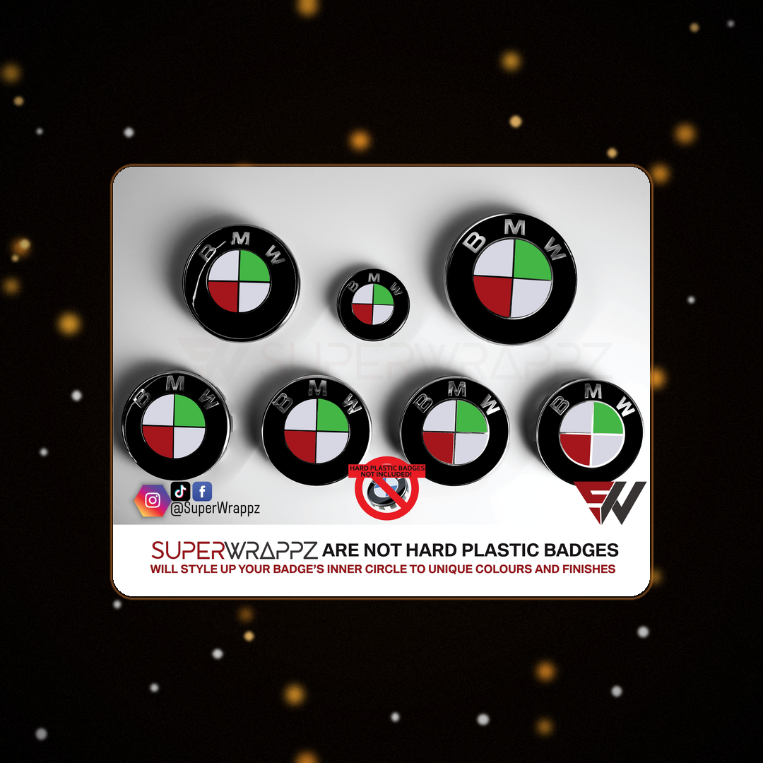 Italy Hungary flag BMW badge overlay — SuperWrappz hero
