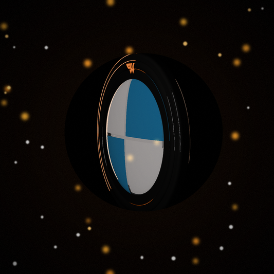 White Baby Blue Gloss BMW badge overlay — SuperWrappz hero