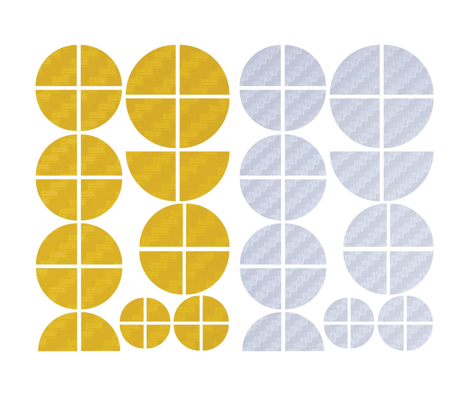 White & Yellow Carbon V1 BMW Badge Overlay — Compatible with E/F Series | SuperWrappz