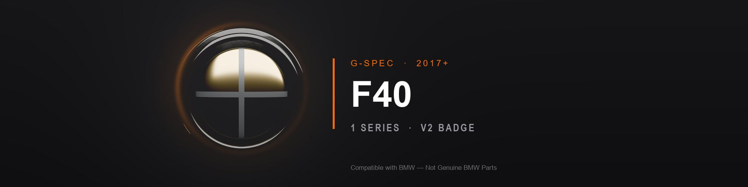 BMW F40 1 Series badge overlays - Compatible with BMW, Not Genuine BMW Parts