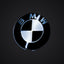 Black & Silver Gloss V1 BMW Badge Overlay — Compatible with E/F Series | SuperWrappz