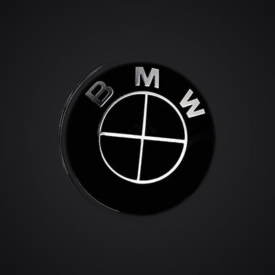 Full Black Gloss V1 BMW Badge Overlay — Compatible with E/F Series | SuperWrappz