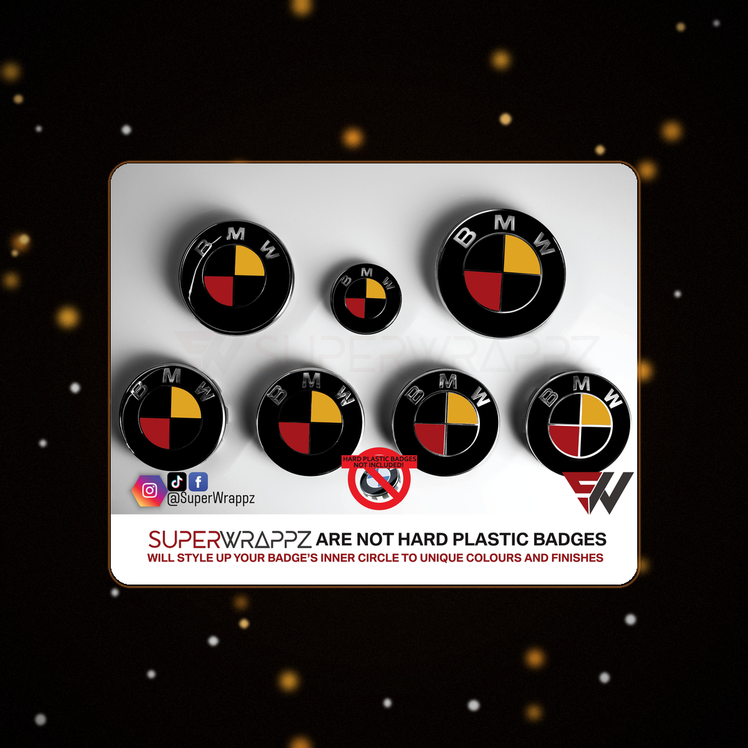 Germany Belgium Flag BMW badge overlay — SuperWrappz hero