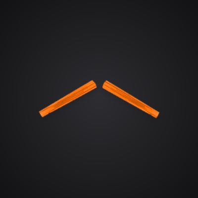 Orange Reflective V-Brace & Crash Bar Overlay — Compatible with BMW | SuperWrappz