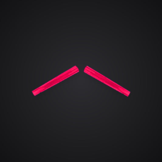Pink reflective V-brace overlay, two pre-cut strips — SuperWrappz hero. Compatible with BMW — Not Genuine BMW Parts.