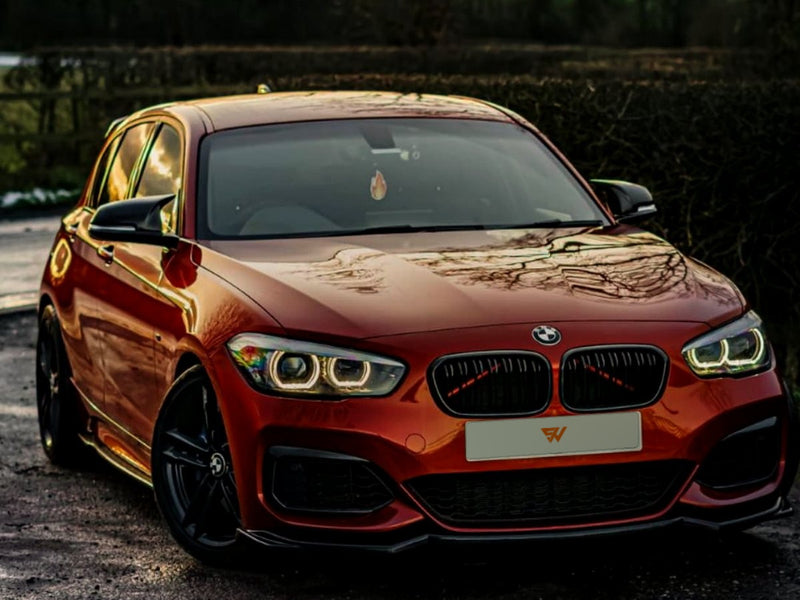 BMW F20 M140i with SuperWrappz wrapped grille accents