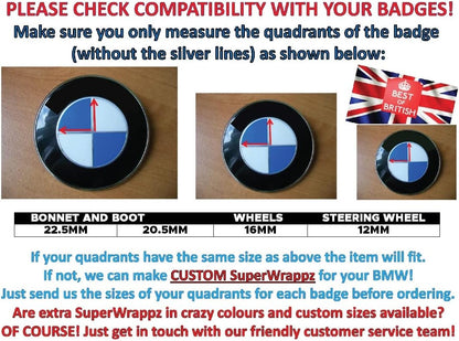 Full Black Carbon V2 BMW Badge Overlay — Compatible with F40/G20/G30 (2017+) | SuperWrappz