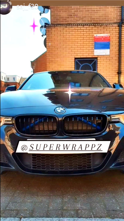 Blue Reflective V-Brace & Crash Bar Overlay — Compatible with BMW | SuperWrappz