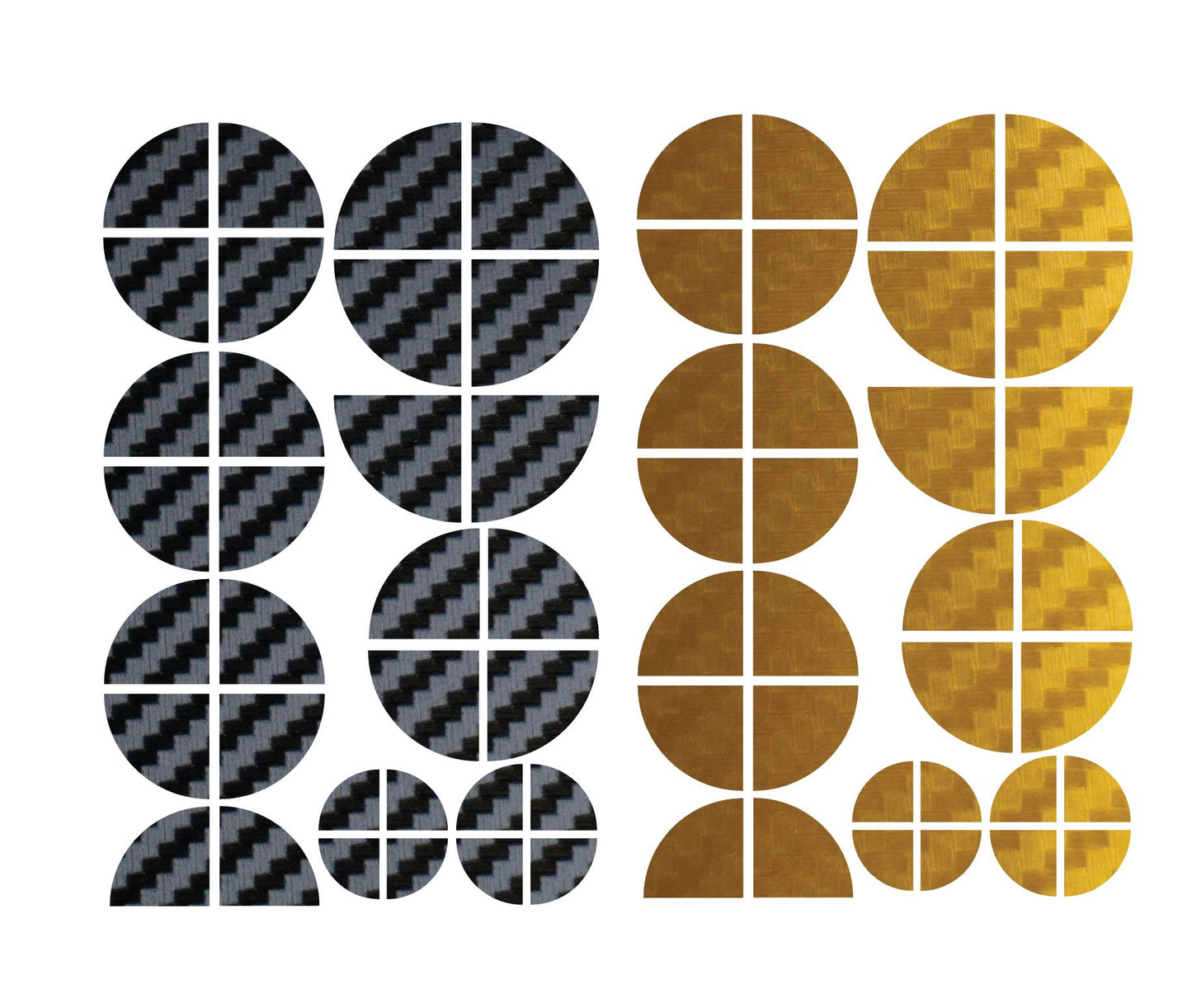 Black & Gold Carbon V1 BMW Badge Overlay — Compatible with E/F Series | SuperWrappz