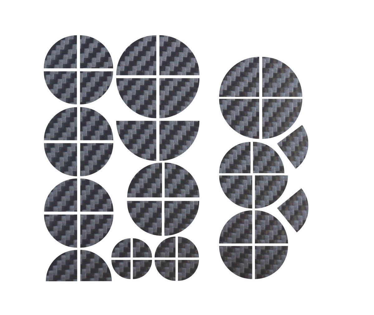 Full Dark Grey Carbon BMW badge overlay, shown uncut on its adhesive backing sheet before application