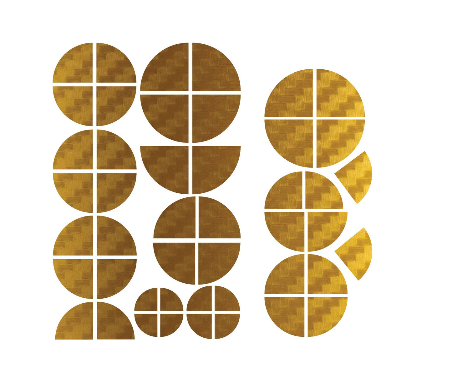 Full Gold Carbon V1 BMW Badge Overlay — Compatible with E/F Series | SuperWrappz