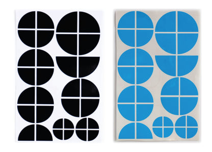Black & Baby Blue Gloss V1 BMW Badge Overlay — Compatible with E/F Series | SuperWrappz