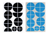 Black & Baby Blue Gloss Badge Emblem Overlay FOR BMW Sticker Vinyl 2 Quadrants covered in each colour FITS YOUR BMW'S Hood Trunk Rims Steering Wheel