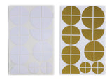 White & Gold Gloss Badge Emblem Overlay FOR BMW Sticker Vinyl 2 Quadrants covered in each colour FITS YOUR BMW'S Hood Trunk Rims Steering Wheel
