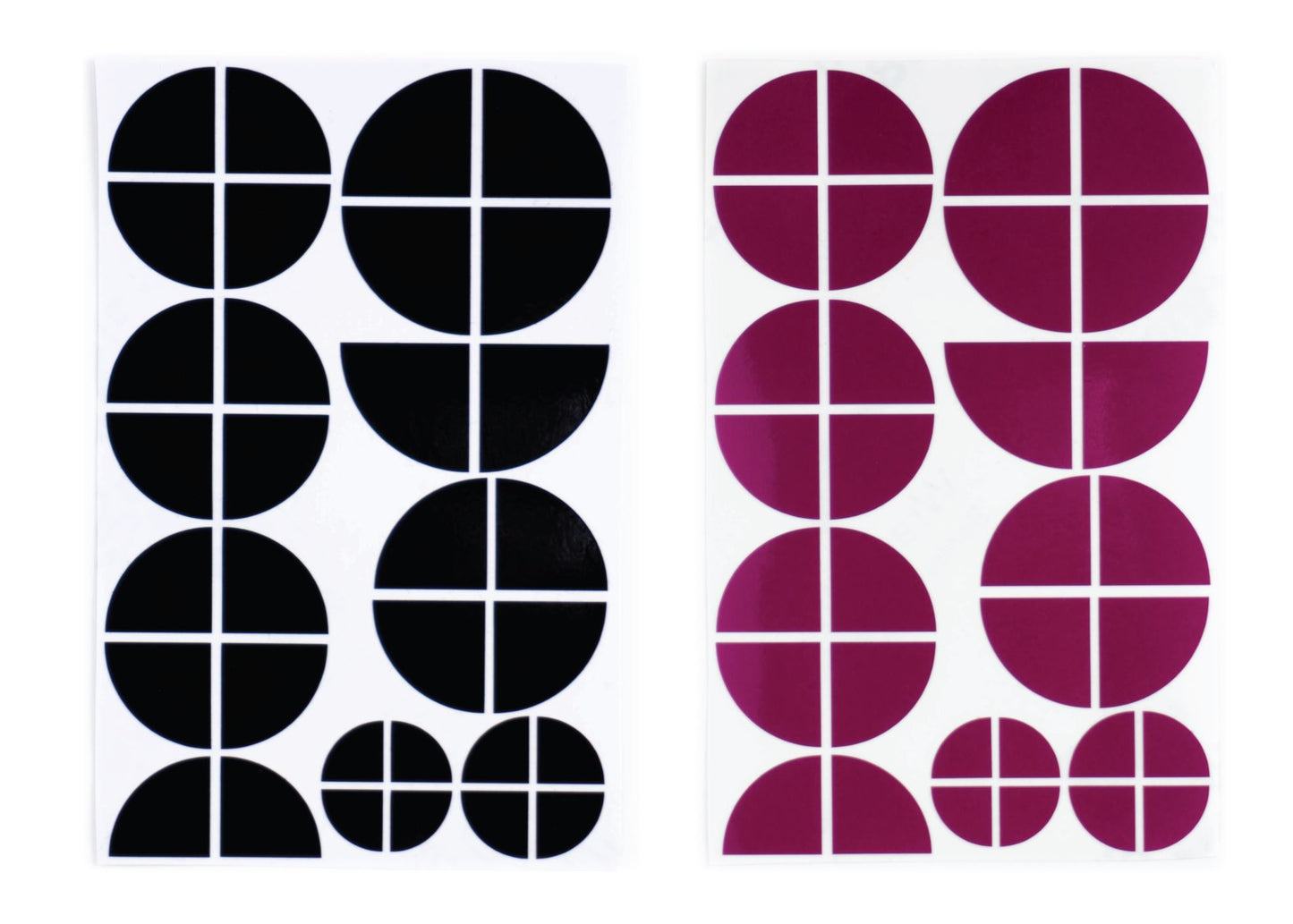Black & Pink Fuchsia Gloss V1 BMW Badge Overlay — Compatible with E/F Series | SuperWrappz