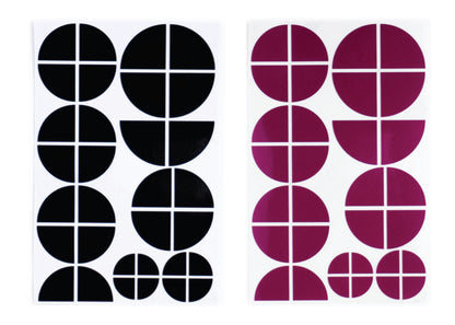 Black & Pink Fuchsia Gloss V1 BMW Badge Overlay — Compatible with E/F Series | SuperWrappz