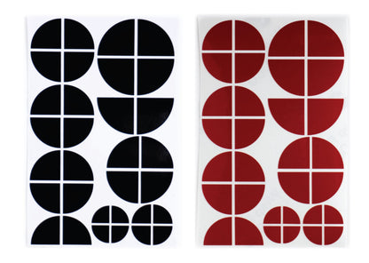 Black & Red Metal Gloss V1 BMW Badge Overlay — Compatible with E/F Series | SuperWrappz