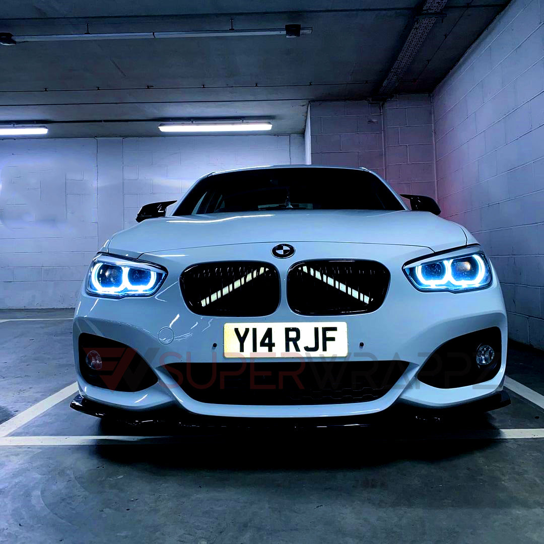 White Reflective V-Brace & Crash Bar Overlay — Compatible with BMW | SuperWrappz