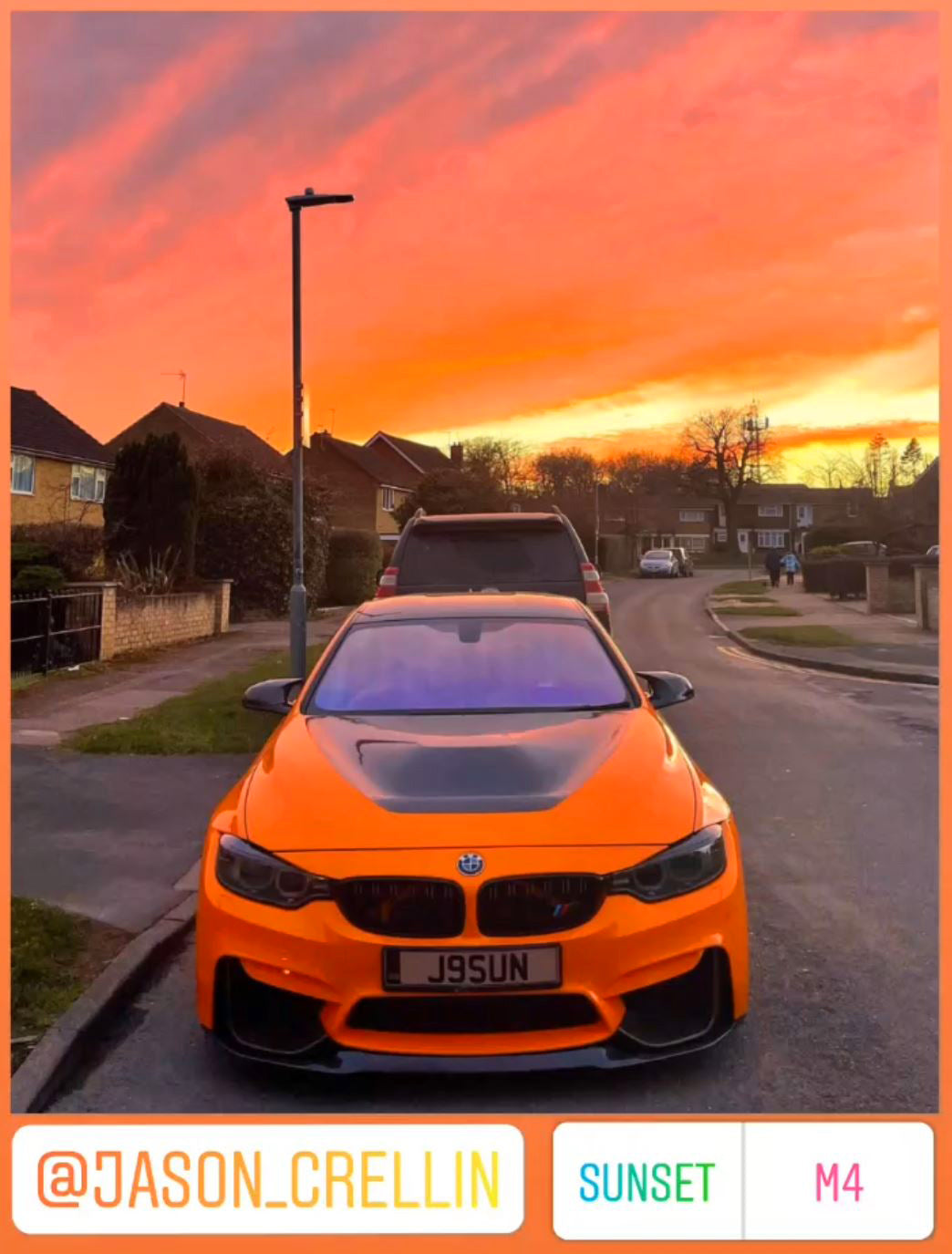 Orange Reflective V-Brace & Crash Bar Overlay — Compatible with BMW | SuperWrappz