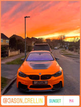 Orange Reflective / Luminescent V BARS Overlay FOR BMW Vinyl FITS YOUR BMW'S V BRACES / CRASH BARS