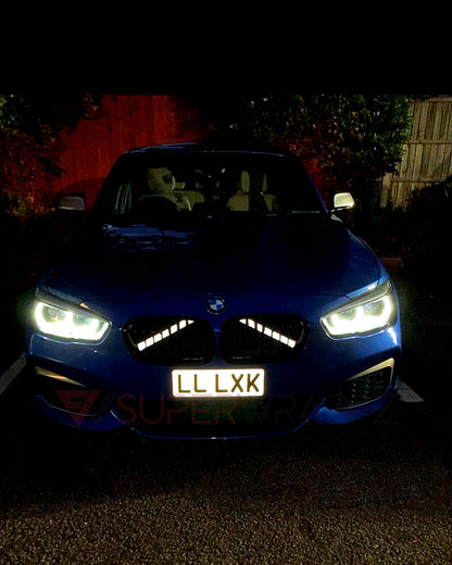 White Reflective V-Brace & Crash Bar Overlay — Compatible with BMW | SuperWrappz