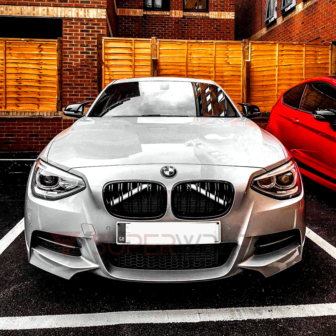 White Reflective V-Brace & Crash Bar Overlay — Compatible with BMW | SuperWrappz