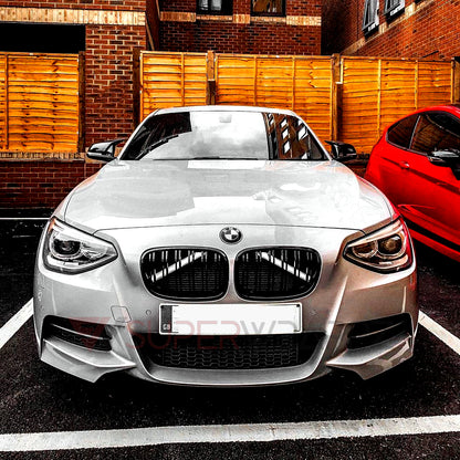 White Reflective V-Brace & Crash Bar Overlay — Compatible with BMW | SuperWrappz