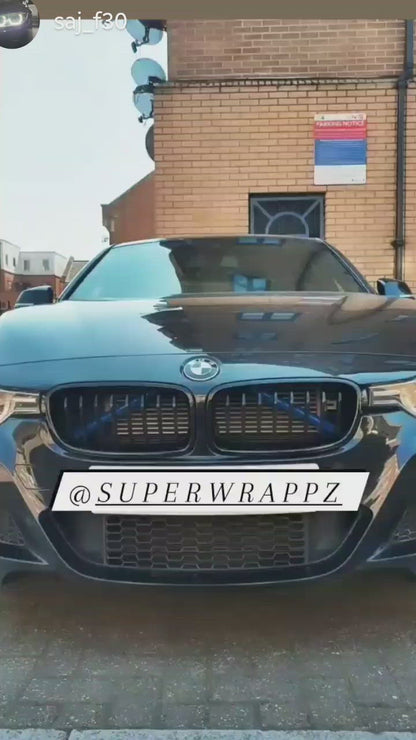 Blue Reflective V-Brace & Crash Bar Overlay — Compatible with BMW | SuperWrappz