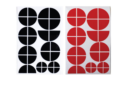 Black & Red Gloss V1 BMW Badge Overlay — Compatible with E/F Series | SuperWrappz