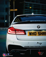 V2 HALF BLACK GLOSS Badge Emblem Overlay VERSION 2 FOR F40, G20, G30 BMWs from 2017 TO NOW ETC. Sticker VINYL FITS YOUR BMW'S HOOD TRUNK RIMS STEERING WHEEL