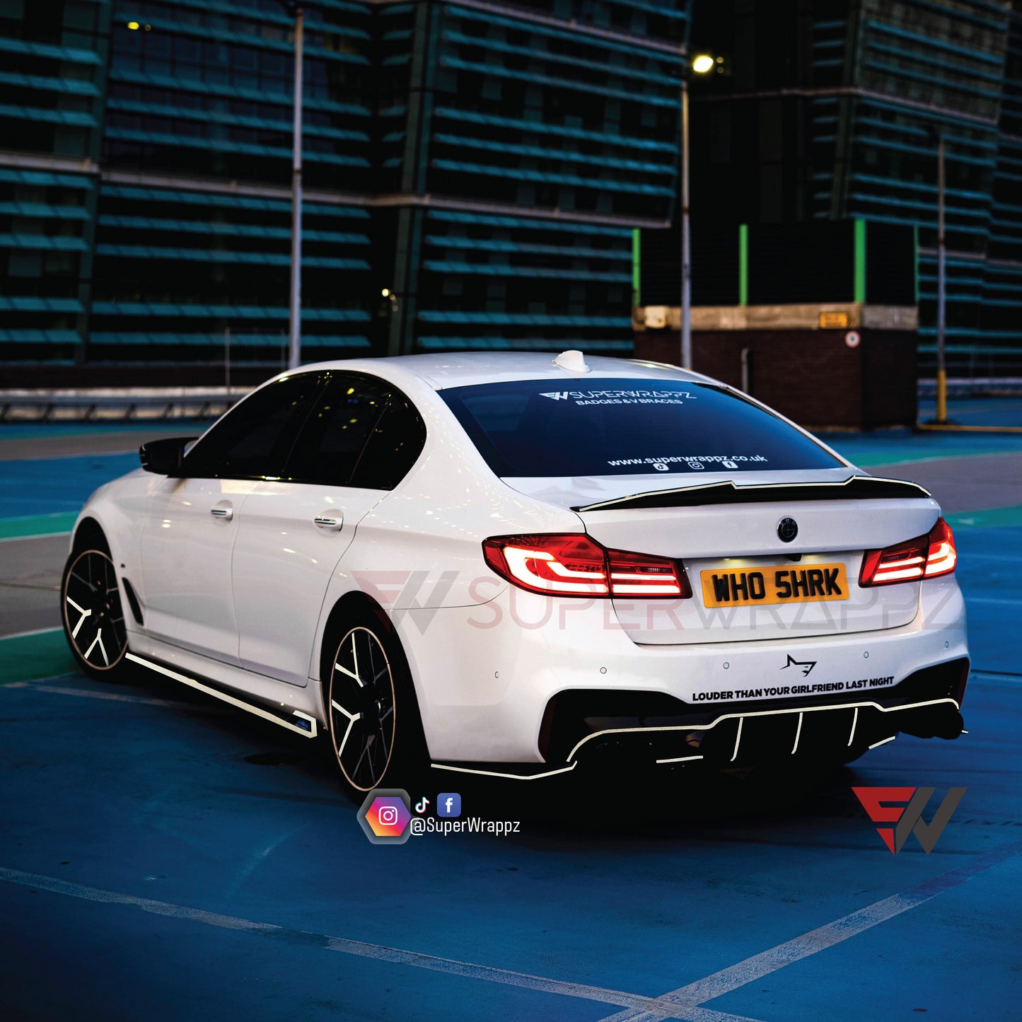 White Reflective Pin Stripes — 1cm BMW Vinyl Decal Kit | SuperWrappz