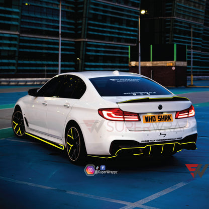 0.5cm yellow reflective pin stripes decal sticker wrap kit self adhesive wrap