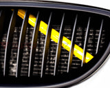 YELLOW Reflective / Luminescent V BARS Overlay FOR BMW Vinyl FITS YOUR BMW'S V BRACES / CRASH BARS