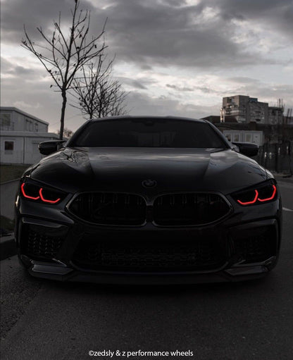 Dark Smoke BMW Badge Tint Overlay — 9-Piece | V1 Compatible | E/F Series | SuperWrappz