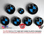 Black & Blue Gloss V1 BMW Badge Overlay — Compatible with E/F Series | SuperWrappz