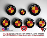 🇪🇸 SPAIN 🥘 Country Flag Gloss Badge Emblem Overlay FOR BMW Sticker Vinyl Quadrants FITS YOUR BMW'S Hood Trunk Rims Steering Wheel