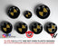 Black & Gold Gloss V1 BMW Badge Overlay — Compatible with E/F Series | SuperWrappz
