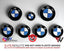 Half Blue Carbon V1 BMW Badge Overlay — Compatible with E/F Series | SuperWrappz