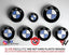 Half Dark Blue Carbon V1 BMW Badge Overlay — Compatible with E/F Series | SuperWrappz