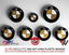 Half Gold Carbon V1 BMW Badge Overlay — Compatible with E/F Series | SuperWrappz