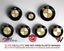 Half Yellow Carbon V1 BMW Badge Overlay — Compatible with E/F Series | SuperWrappz