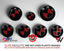 Black & Red Metal Gloss V1 BMW Badge Overlay — Compatible with E/F Series | SuperWrappz