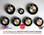 White & Gold Carbon V1 BMW Badge Overlay — Compatible with E/F Series | SuperWrappz