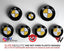 White & Yellow Carbon V1 BMW Badge Overlay — Compatible with E/F Series | SuperWrappz