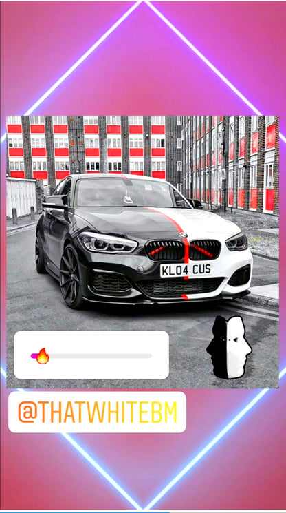 Red Reflective V-Brace & Crash Bar Overlay — Compatible with BMW | SuperWrappz
