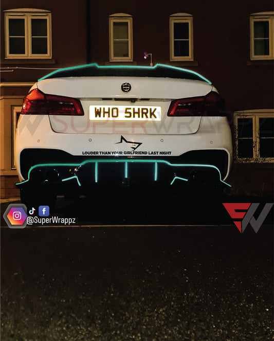0.5cm green reflective pin stripes decal sticker wrap kit self adhesive wrap