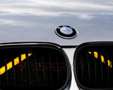 YELLOW Reflective / Luminescent V BARS Overlay FOR BMW Vinyl FITS YOUR BMW'S V BRACES / CRASH BARS