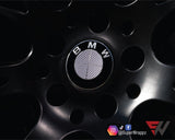 Full Silver Carbon Badge Emblem Overlay FOR BMW Sticker Vinyl 4 Quadrants covered FITS YOUR BMW'S Hood Trunk Rims Steering Wheel