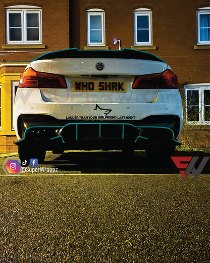 0.5cm green reflective pin stripes decal sticker wrap kit self adhesive wrap
