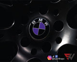 Black & Purple Gloss Badge Emblem Overlay FOR BMW Sticker Vinyl 2 Quadrants covered in each colour FITS YOUR BMW'S Hood Trunk Rims Steering Wheel